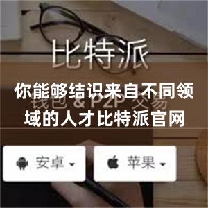 你能够结识来自不同领域的人才比特派官网